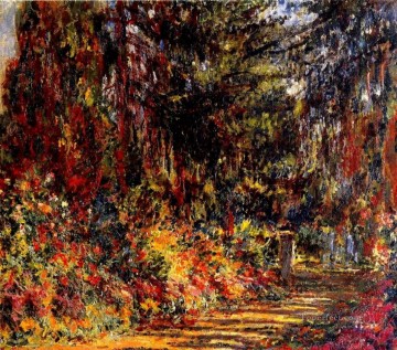  Giverny Painting - The Path at Giverny Claude Monet Impressionism Flowers